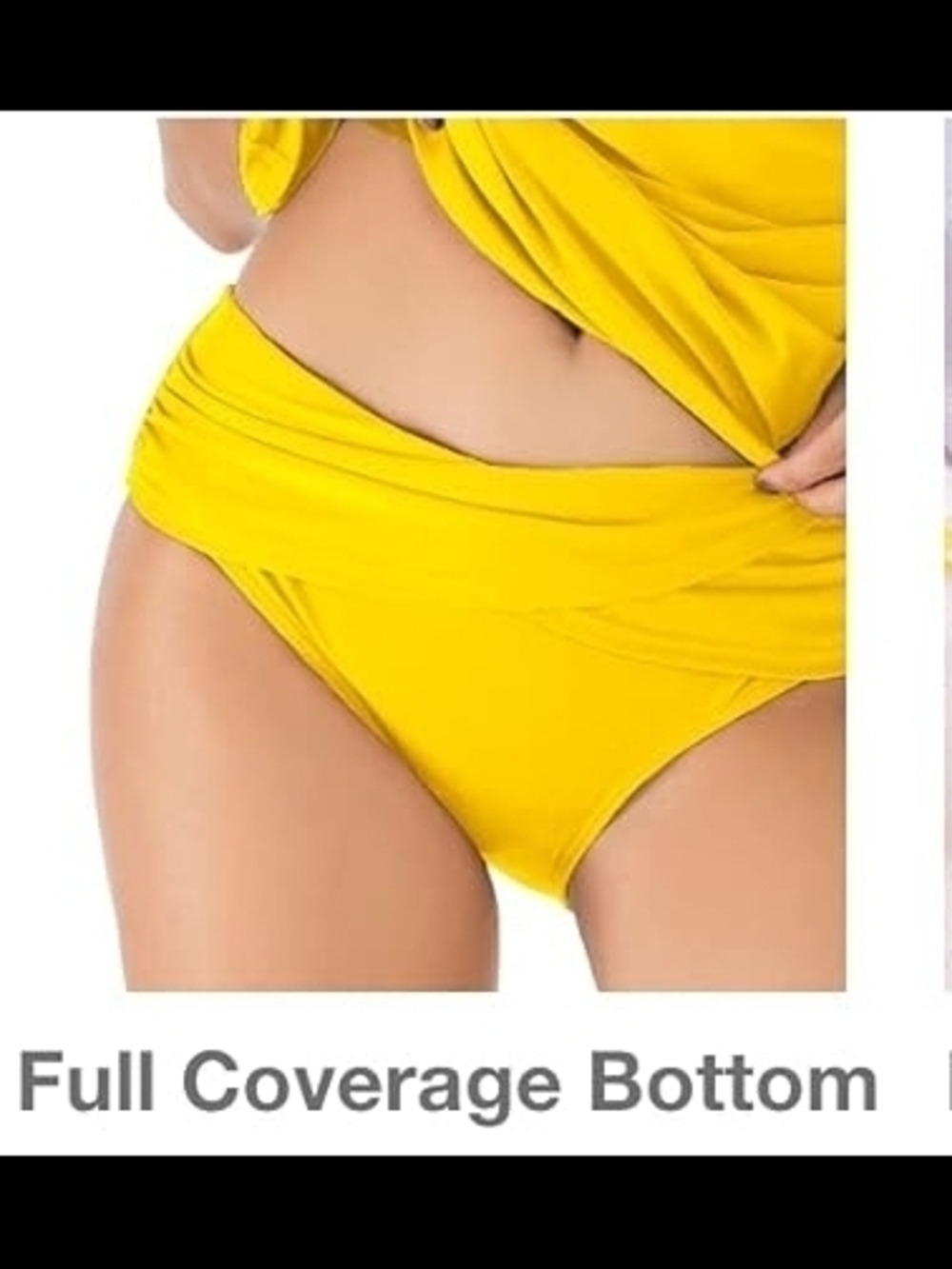 Bright Yellow Full Coverage Bikini Bottom (Sz. XL)